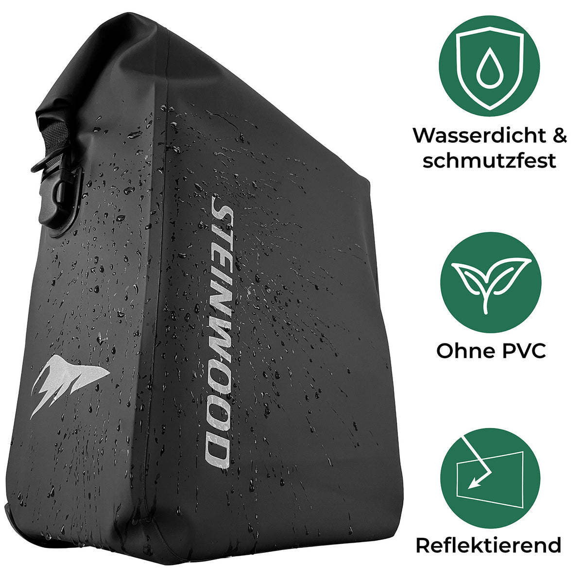 steinwood fahrradtasche Steinwood Premium Fahrradtasche 20 L – Hochwertige Qualität