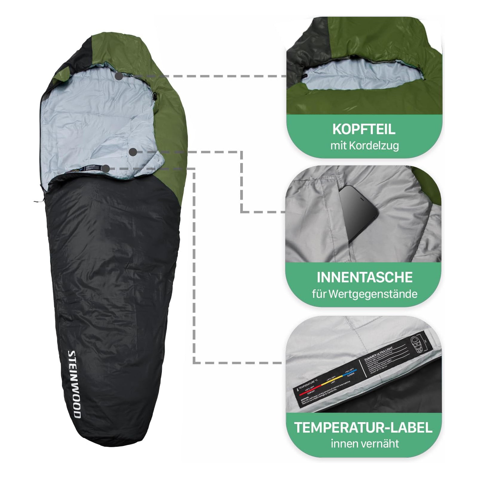 amazon schlafsack sommer Sommerschlafsack Ultra Light – Steinwood