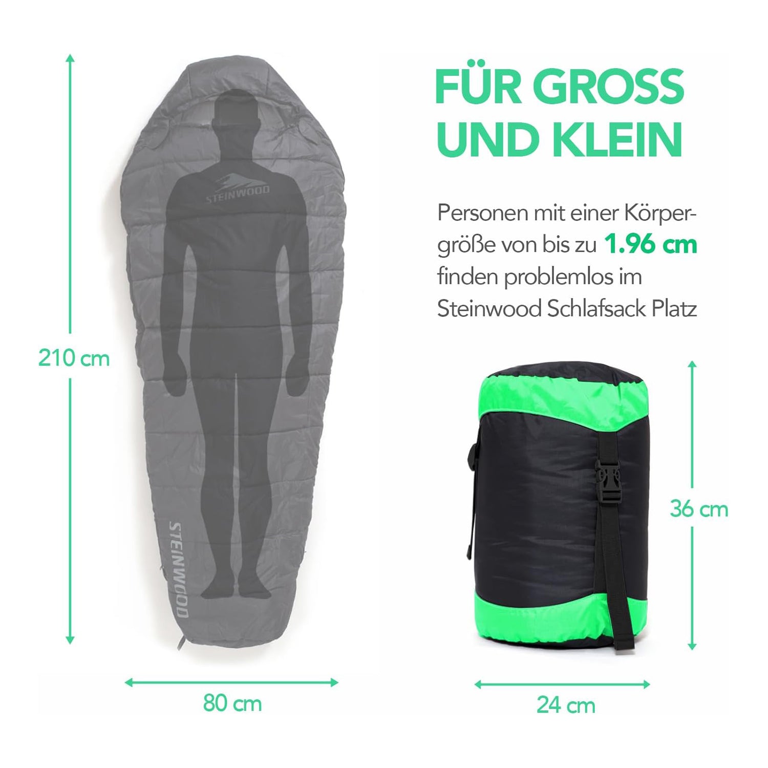 steinwood premium schlafsack Schlafsack Kompakt 3-4 Season
