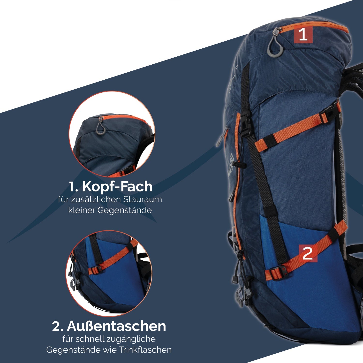 wanderrucksack herren 35 liter Steinwood Wanderrucksack 35L