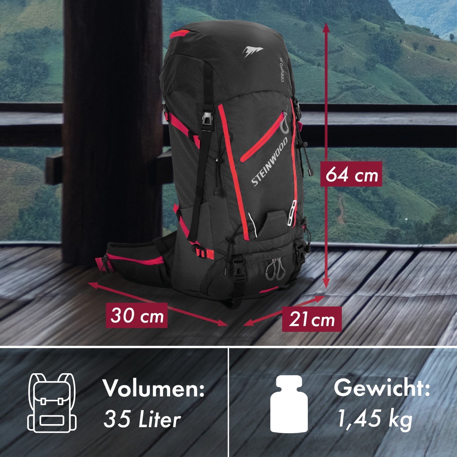 wanderrucksack liter Steinwood Wanderrucksack 35L
